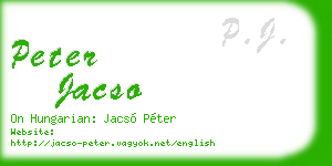 peter jacso business card