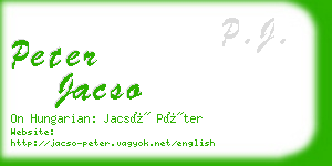 peter jacso business card